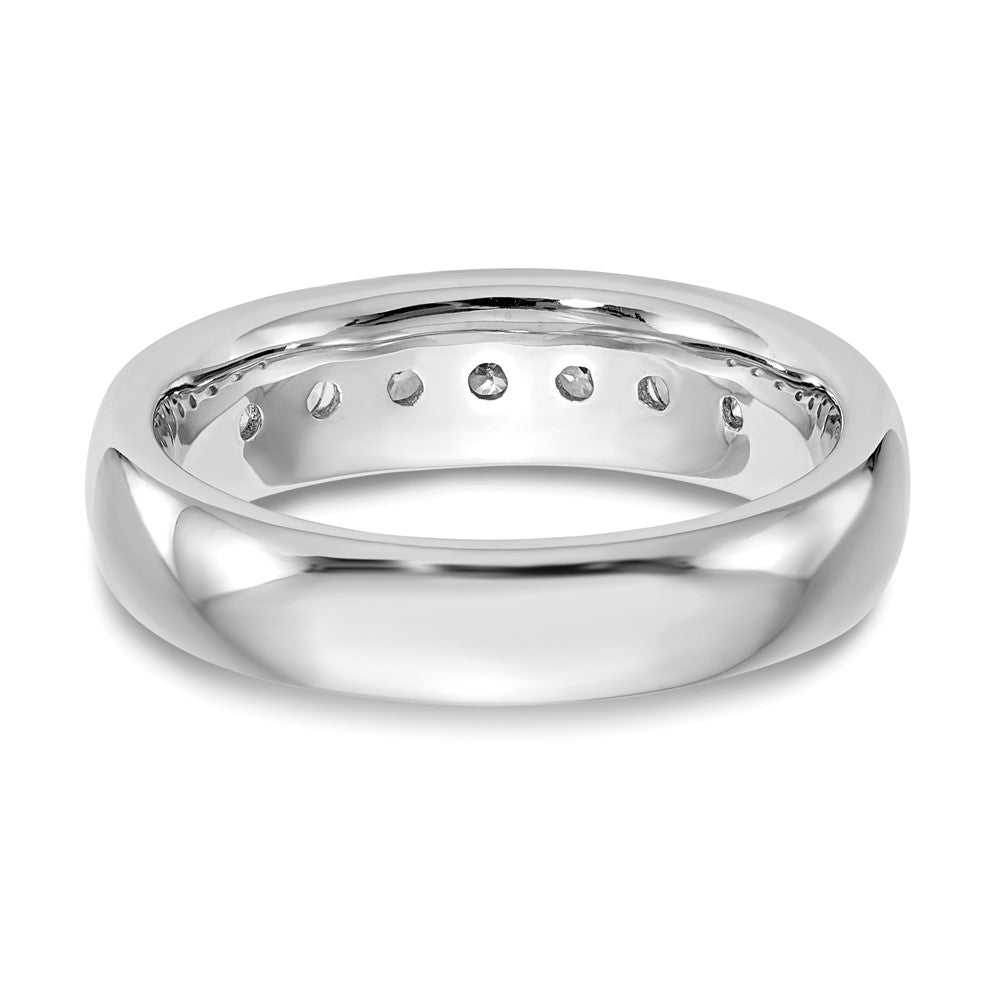 14K Weißgold Ring mit 7 Diamanten in Kanalfassung