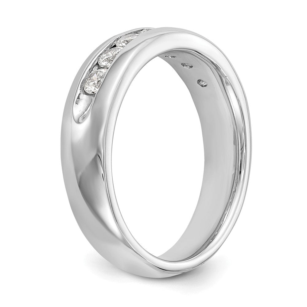 14K Weißgold Ring mit 7 Diamanten in Kanalfassung