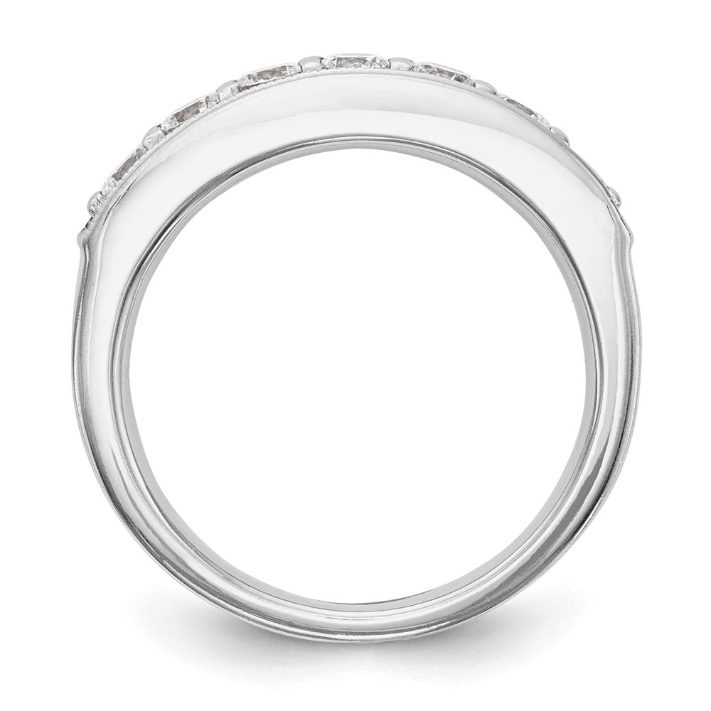 14K Weißgold Diamant-Ring mit 7 Steinen in Kanalfassung