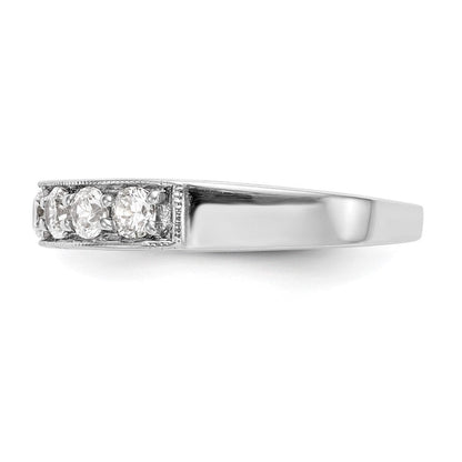 14K Weißgold Diamant-Ring mit 7 Steinen in Kanalfassung