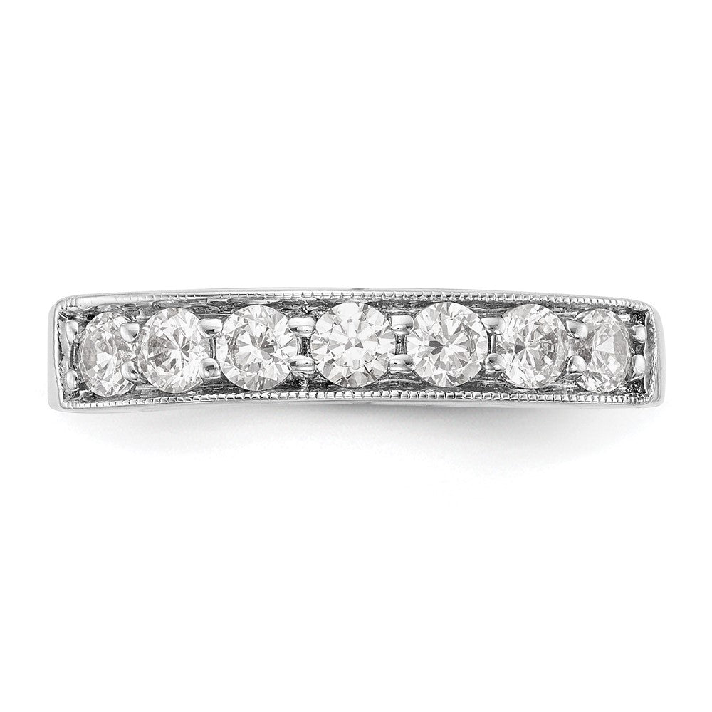 14K Weißgold Diamant-Ring mit 7 Steinen in Kanalfassung