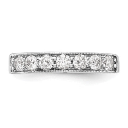 14K Weißgold Diamant-Ring mit 7 Steinen in Kanalfassung