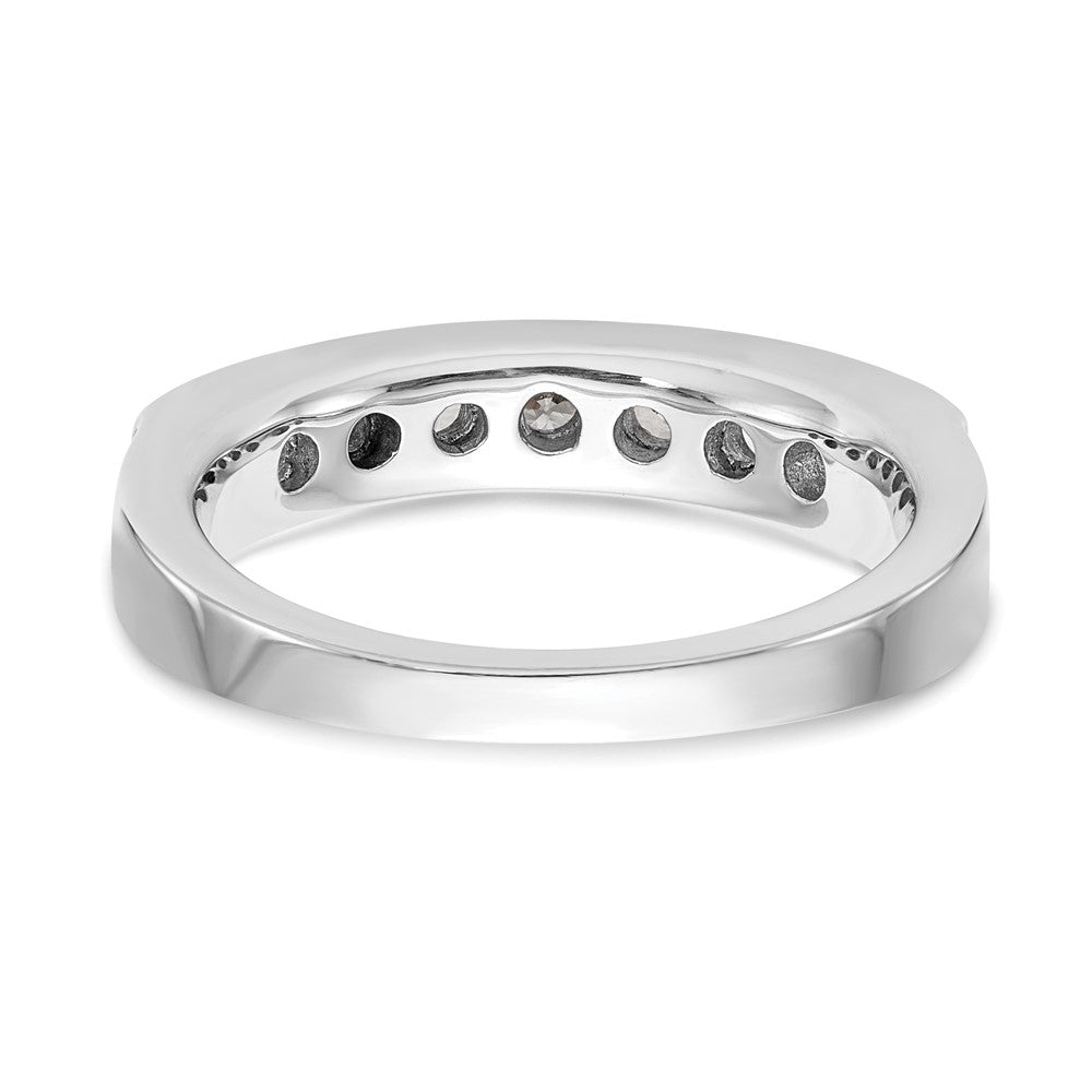 14K Weißgold Diamant-Ring mit 7 Steinen in Kanalfassung