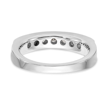 14K Weißgold Diamant-Ring mit 7 Steinen in Kanalfassung