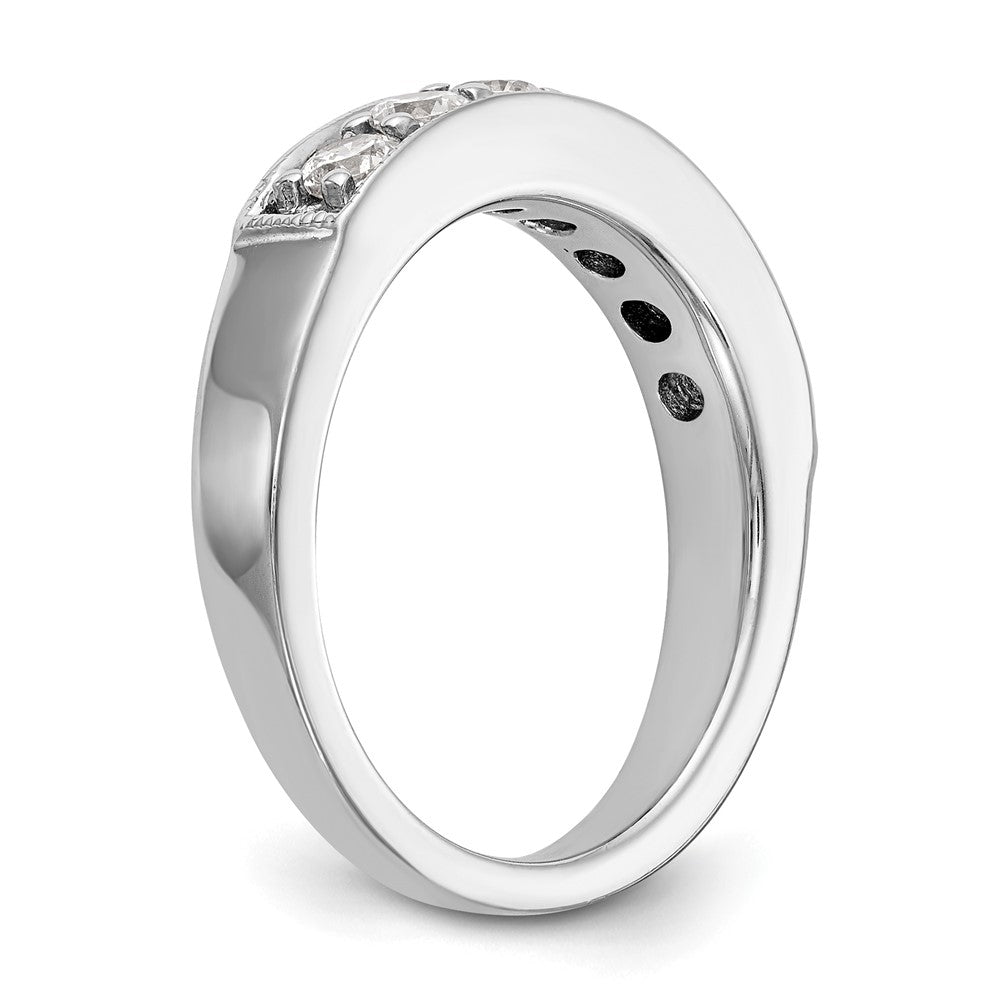 14K Weißgold Diamant-Ring mit 7 Steinen in Kanalfassung