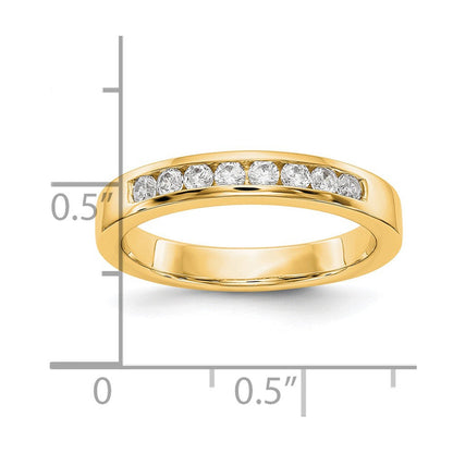 585 Gelbgold Ring mit 8 Diamanten in Kanalfassung