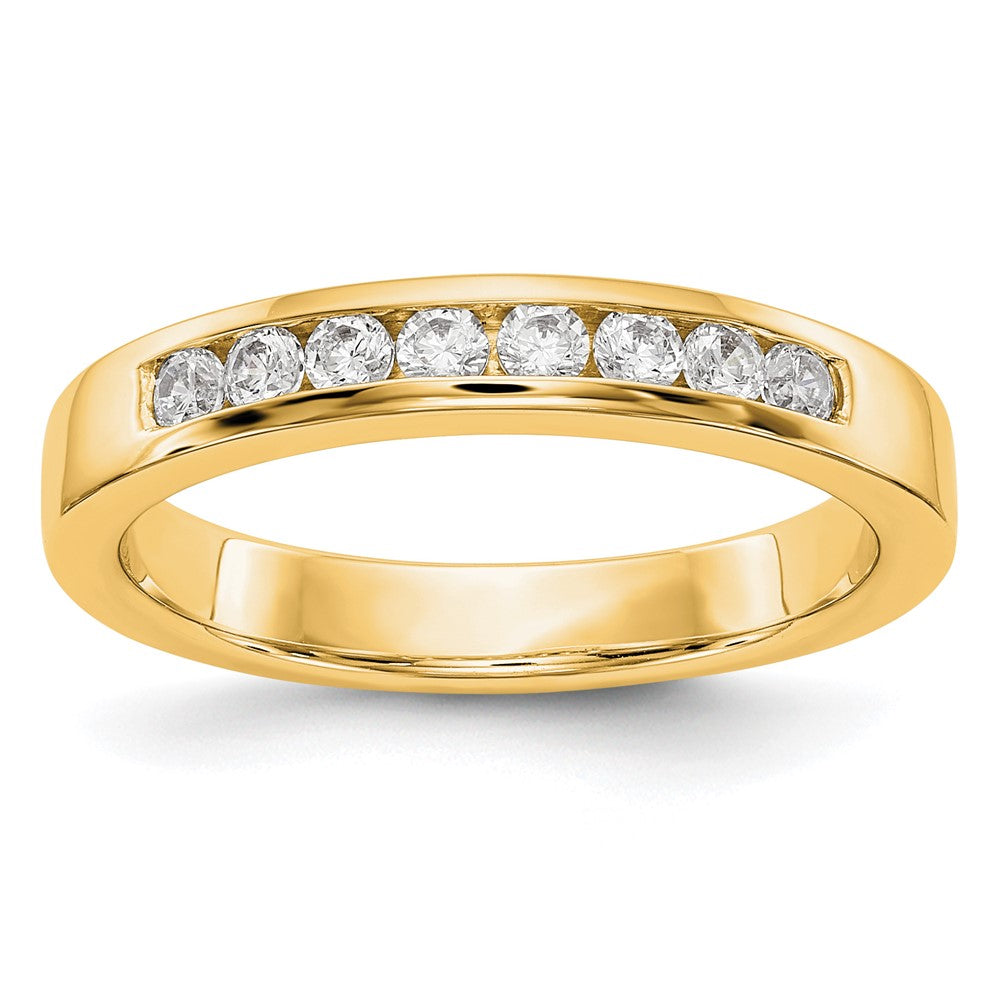 585 Gelbgold Ring mit 8 Diamanten in Kanalfassung