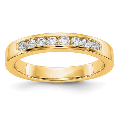 585 Gelbgold Ring mit 8 Diamanten in Kanalfassung