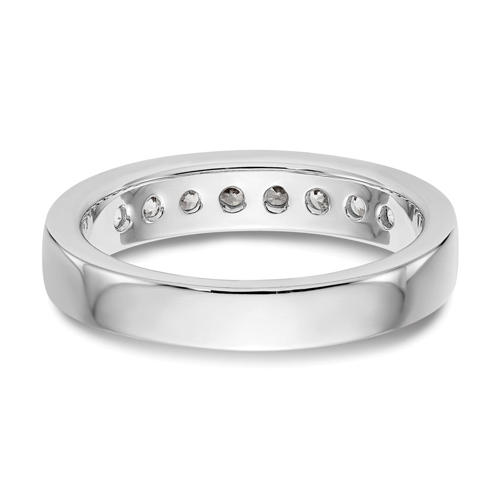14K Weißgold 8 Stein 1/2 Karat Rund Diamant Komplett Kanalfassung Ring