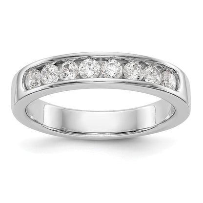 14K Weißgold 8 Stein 1/2 Karat Rund Diamant Komplett Kanalfassung Ring