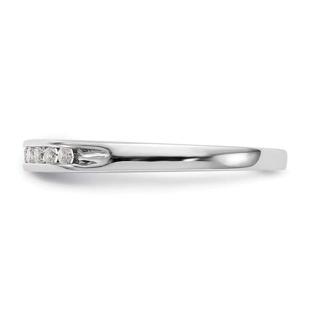14K Weißgold Ring mit 9 Steinen echten Diamanten in Kanalfassung