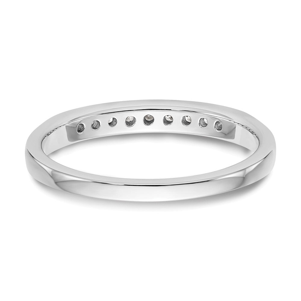 14K Weißgold Ring mit 9 Steinen echten Diamanten in Kanalfassung