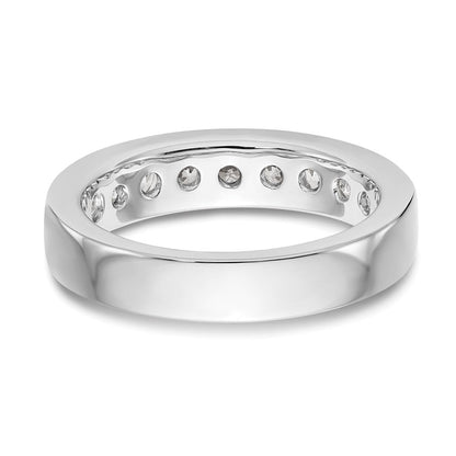 14K Weißgold Ring mit 9 Diamanten in Kanalfassung