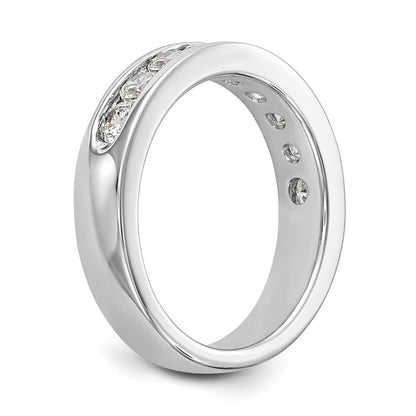 14K Weißgold Ring mit 9 Diamanten in Kanalfassung