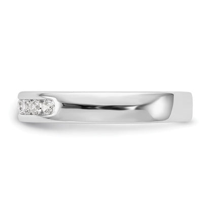 14K Weißgold Ehering mit 9 Diamanten in Kanalfassung, 0,252 ct. Gesamtgewicht