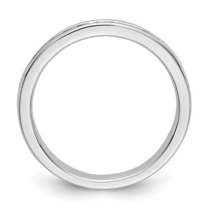 Platin 9 Stein 1/4 Karat Rund Diamant Komplett Kanalfassung Ring