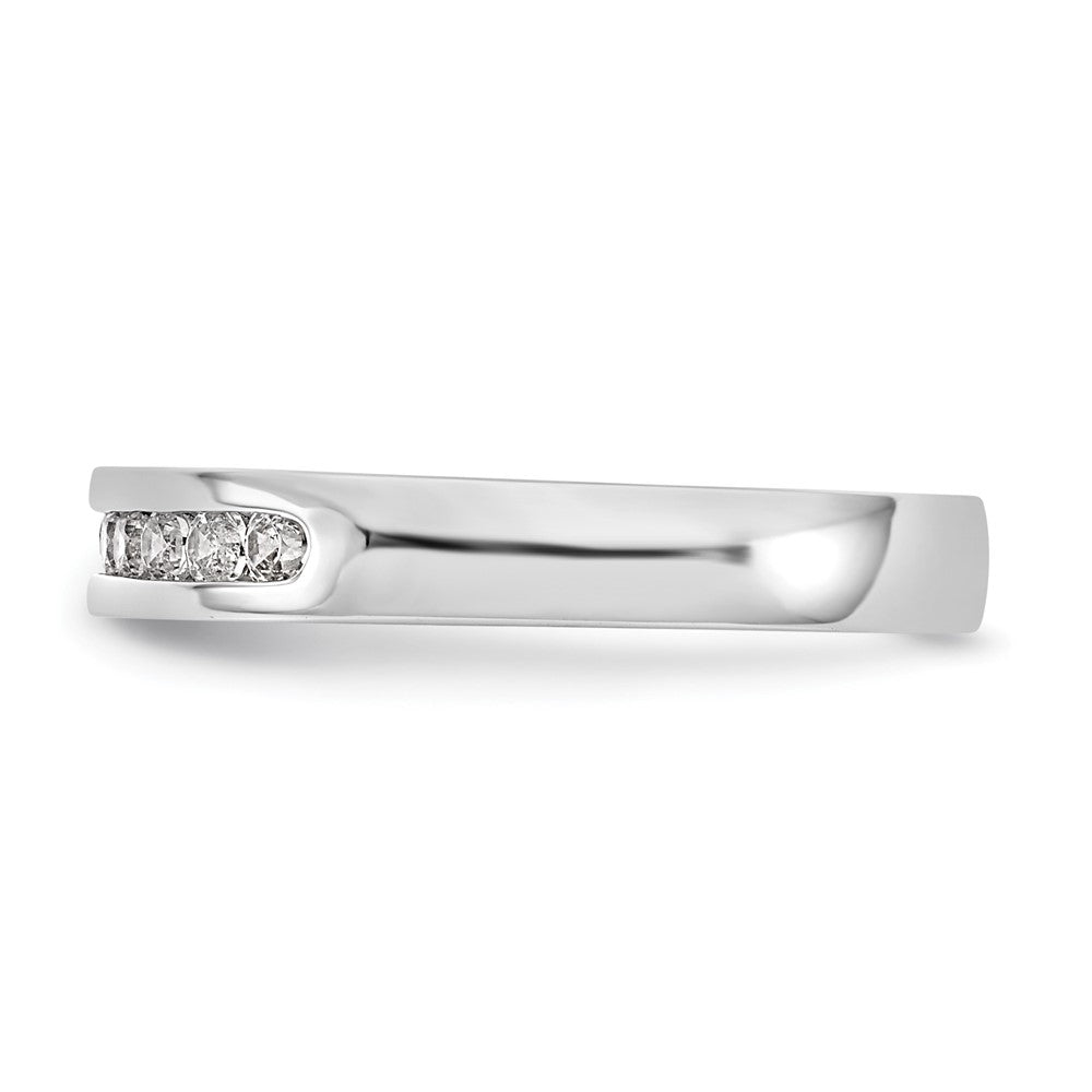 Platin 9 Stein 1/4 Karat Rund Diamant Komplett Kanalfassung Ring