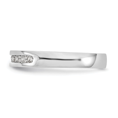 Platin 9 Stein 1/4 Karat Rund Diamant Komplett Kanalfassung Ring