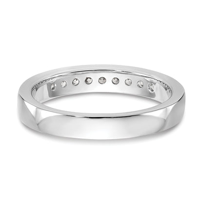 Platin 9 Stein 1/4 Karat Rund Diamant Komplett Kanalfassung Ring