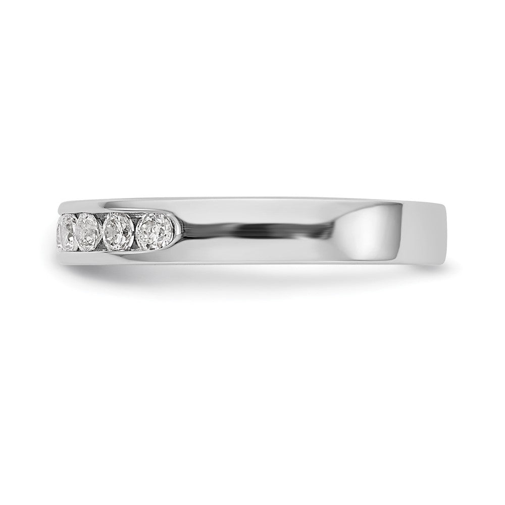Platin 9 Stein 1/2 Karat Rund Diamant Komplett Kanalfassung Ring