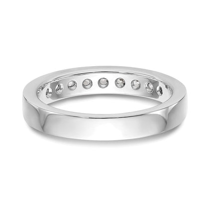 14K Weißgold Ehering mit 9 Diamanten in Kanalfassung, 0,45 ct. Gesamtgewicht