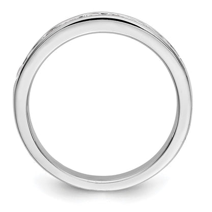 Platin 9 Stein 3/4 Karat Rund Diamant Komplett Kanalfassung Ring