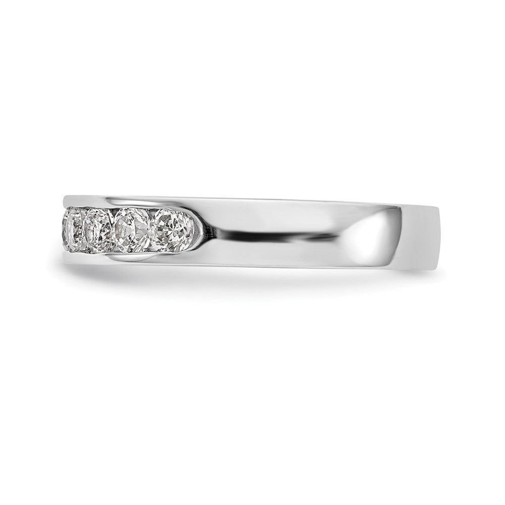 Platin 9 Stein 7/8 Karat Rund Diamant Komplett Kanalfassung Ring