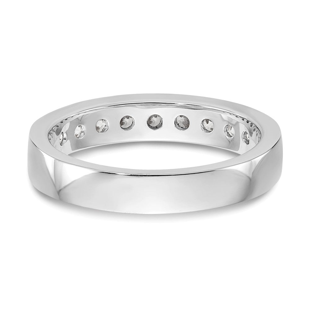 Platin 9 Stein 7/8 Karat Rund Diamant Komplett Kanalfassung Ring
