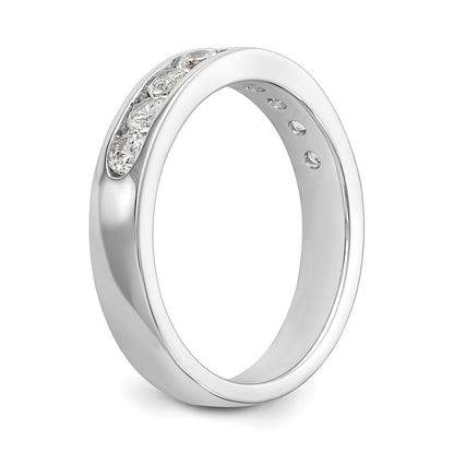 Platin 9 Stein 3/4 Karat Rund Diamant Komplett Kanalfassung Ring
