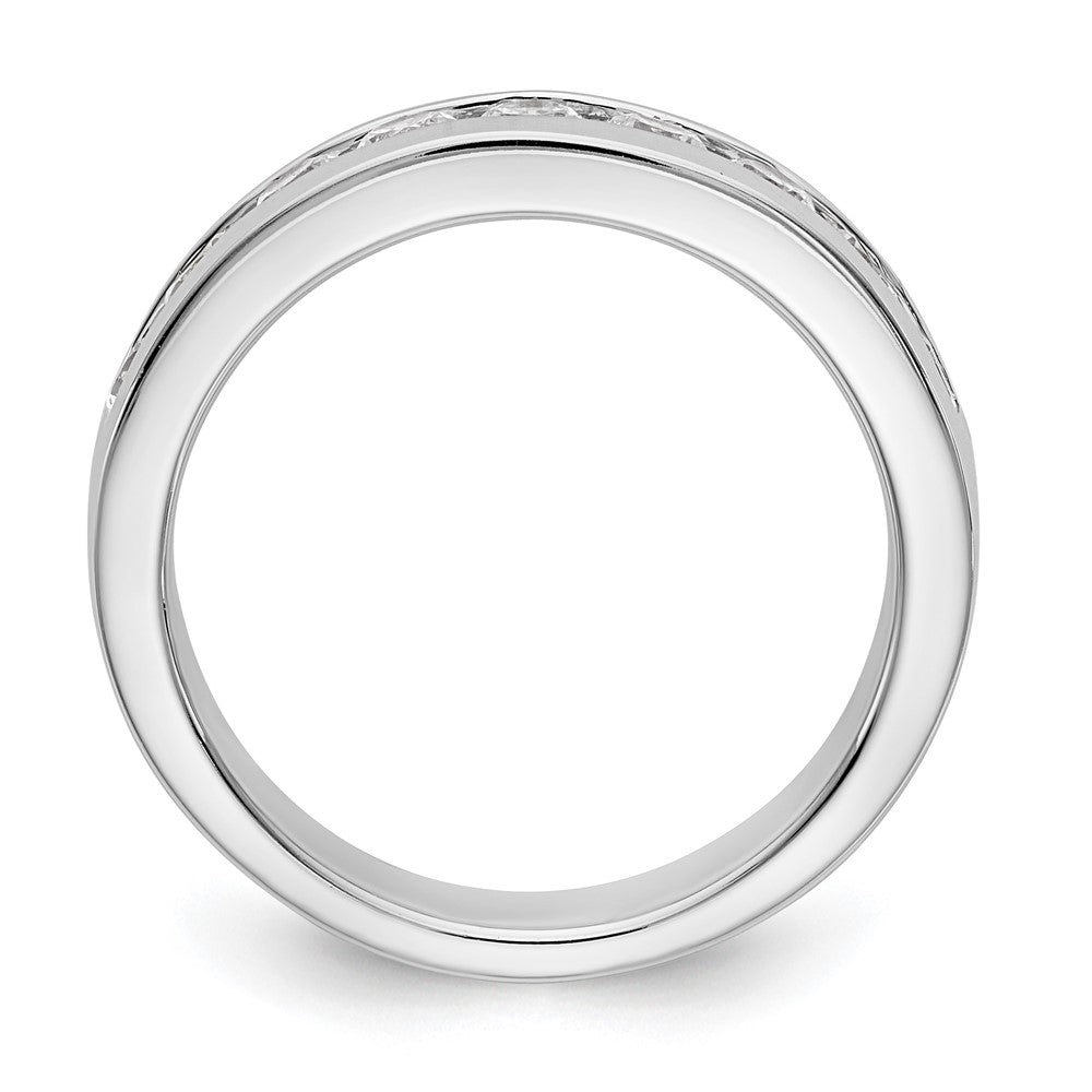 14K Weißgold 9 Stein Diamant Kanalfassung Ring