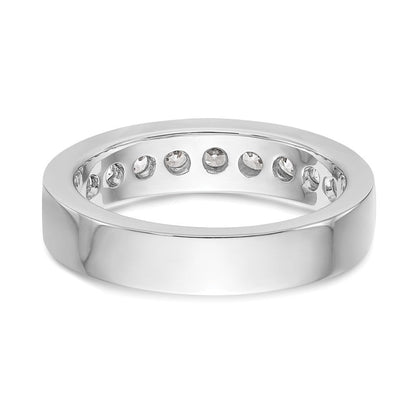 14K Weißgold 9 Stein Diamant Kanalfassung Ring