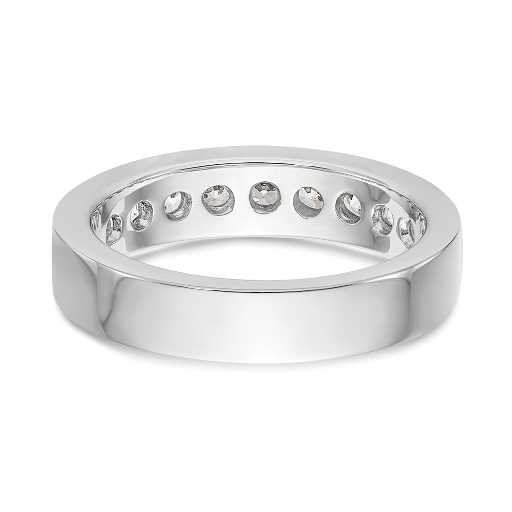 14K Weißgold 9 Stein 7/8 Karat Rund Diamant Komplett Kanalfassung Ring