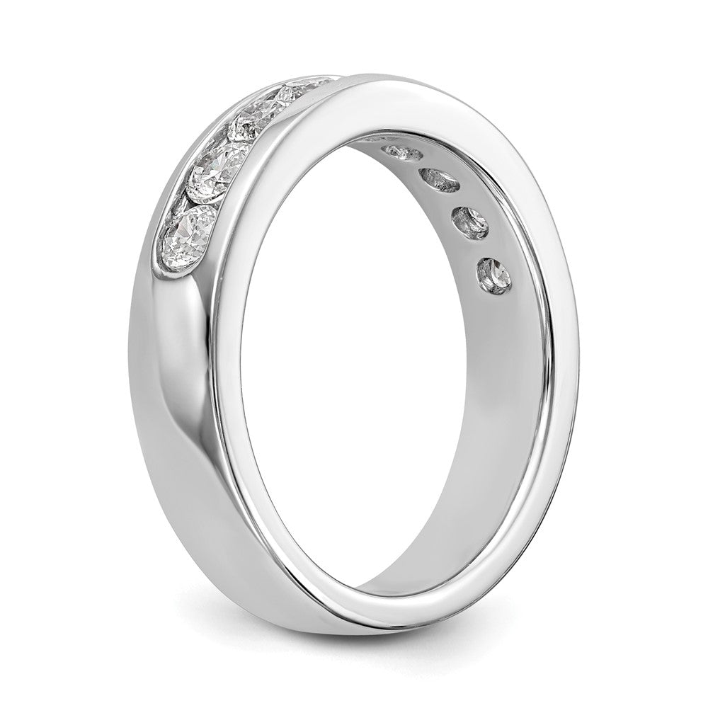 14K Weißgold 9-stone Diamant Kanalfassung Ehering Ring
