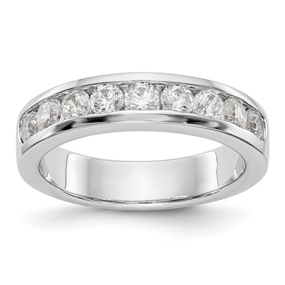 14K Weißgold 9-stone Diamant Kanalfassung Ehering Ring