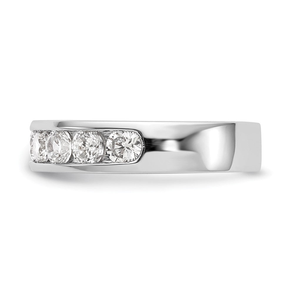 14K Weißgold Ring mit 9 Diamanten in Kanalfassung