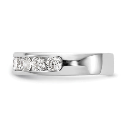 14K Weißgold Ring mit 9 Diamanten in Kanalfassung