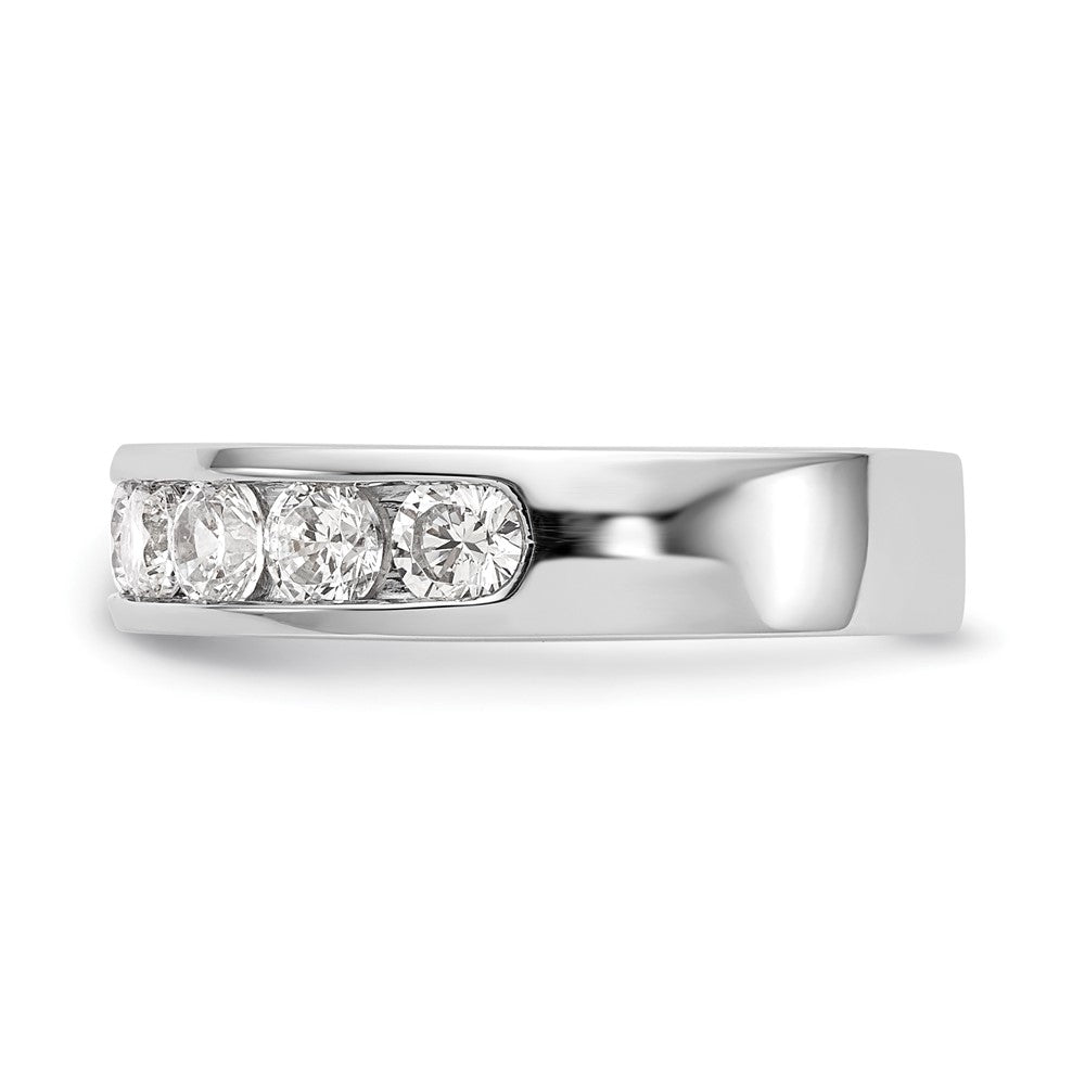 14K Weißgold 9-stone Echt Diamant Kanalfassung Ring