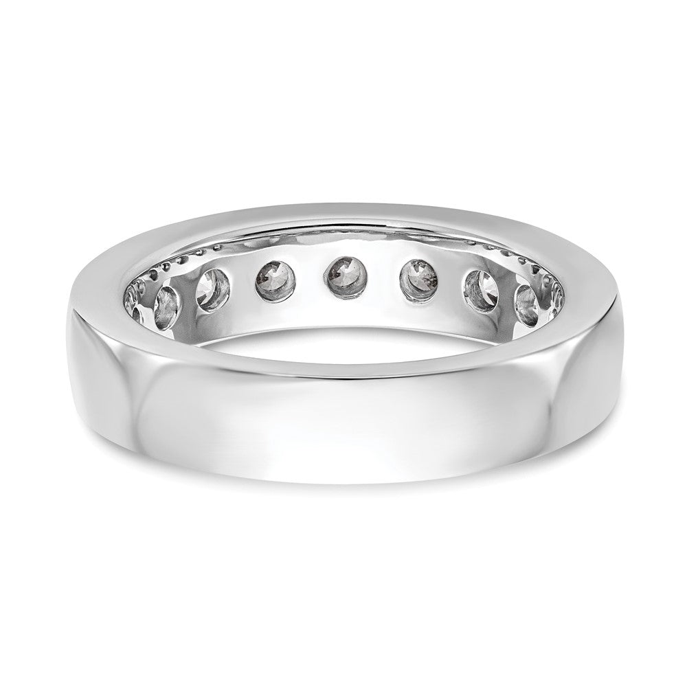 14K Weißgold Ring mit 9 Diamanten in Kanalfassung