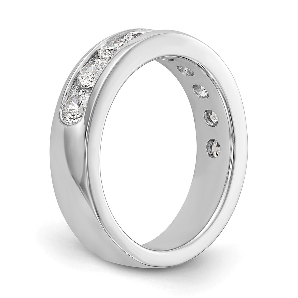 14K Weißgold Ring mit 9 Diamanten in Kanalfassung