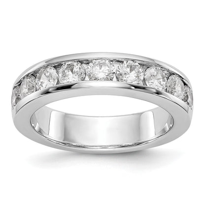 14K Weißgold Ring mit 9 Diamanten in Kanalfassung