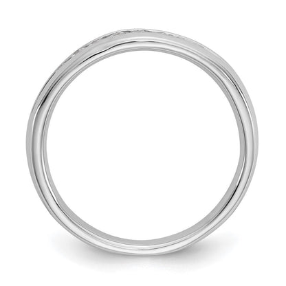 14K Weißgold Fashion-Ring mit 0,2 ct. laborgezüchteten Diamanten VS/SI+ G+, neun Steine
