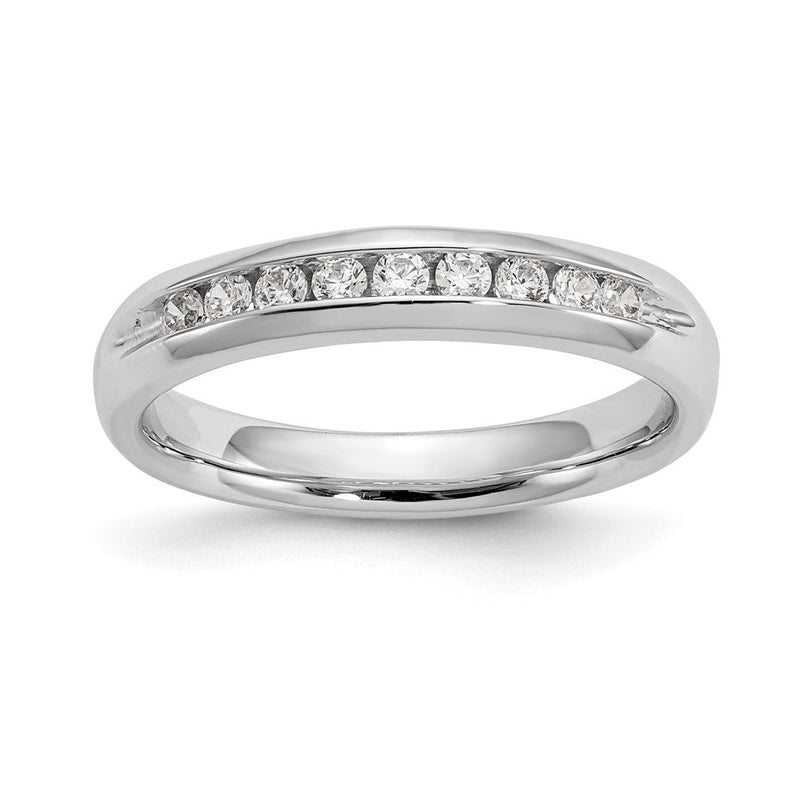 14K Weißgold Ring mit 0,2 ct. Laborgezüchteten Diamanten VS/SI+ G+, Neun Steine, Fashion