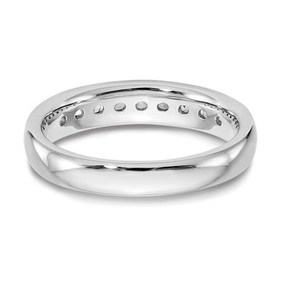 14K Weißgold 0,375 ct. Laborgezüchteter Diamant VS/SI+ G+ Neun-Steine Komplett-Fashion-Ring