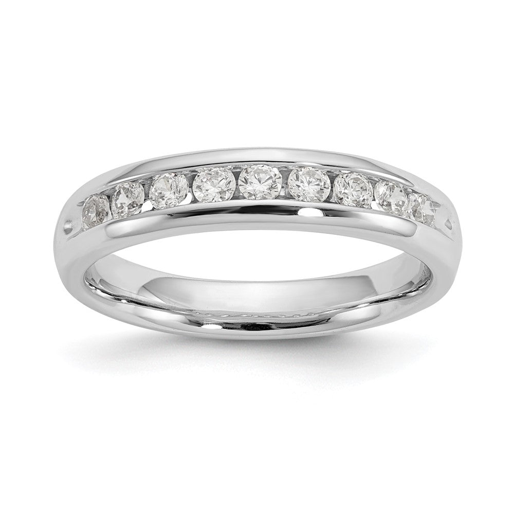 14K Weißgold 0,375 ct. Laborgezüchteter Diamant VS/SI+ G+ Neun-Steine Komplett-Fashion-Ring