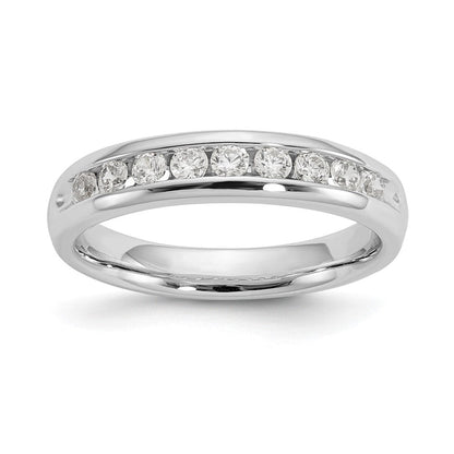 14K Weißgold 0,375 ct. Laborgezüchteter Diamant VS/SI+ G+ Neun-Steine Komplett-Fashion-Ring