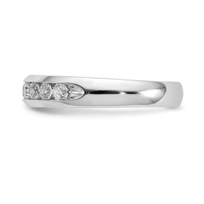 14K Weißgold Ring mit 0,5 ct. im Labor gezüchteten Diamanten VS/SI+ G+ Neun-Stein-Fashion