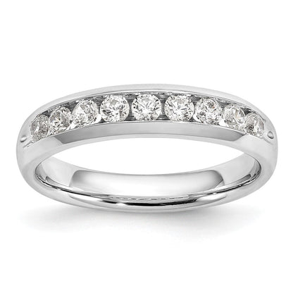 14K Weißgold Ring mit 0,5 ct. im Labor gezüchteten Diamanten VS/SI+ G+ Neun-Stein-Fashion