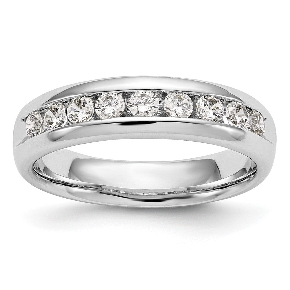 14K Weißgold Fashion-Ring mit 0,75 ct. Laborgezüchteten Diamanten, VS/SI+ G+, Neun Steine