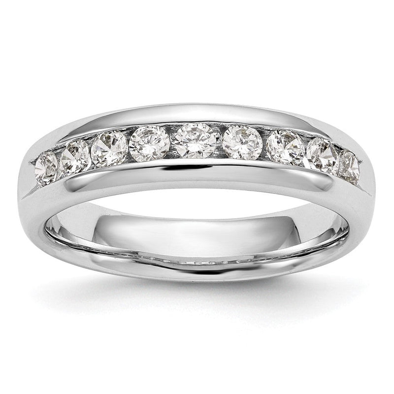 14K Weißgold Fashion-Ring mit 0,75 ct. Laborgezüchteten Diamanten, VS/SI+ G+, Neun Steine