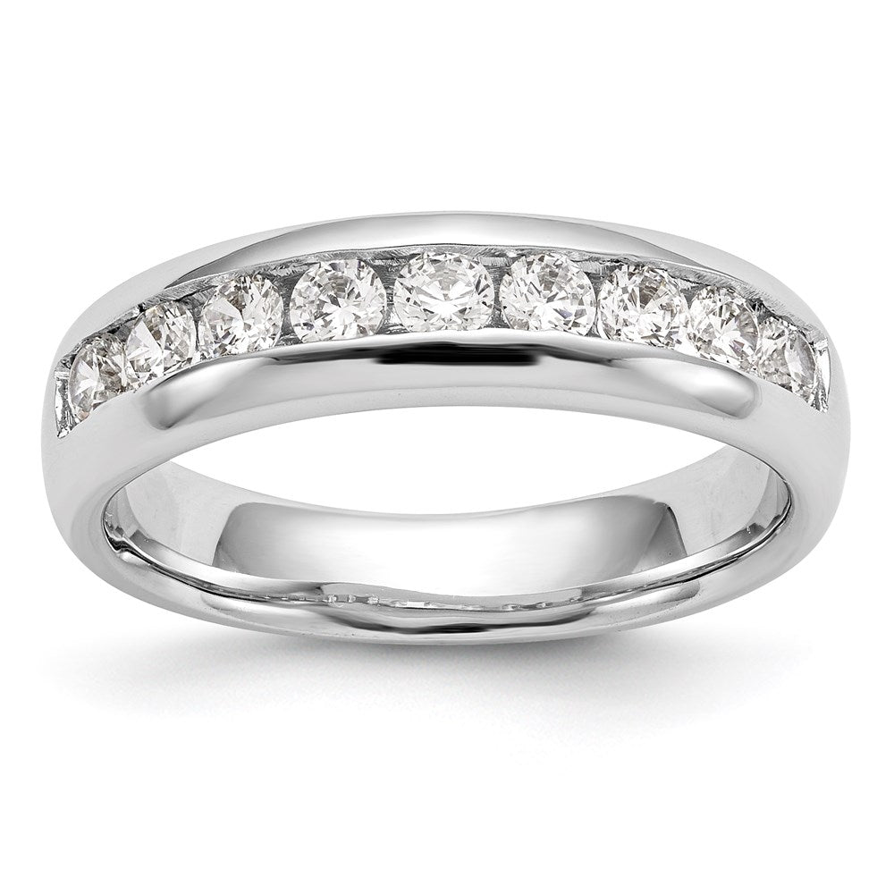 14K Gelbgold Ring mit 9 Diamanten in Kanalfassung